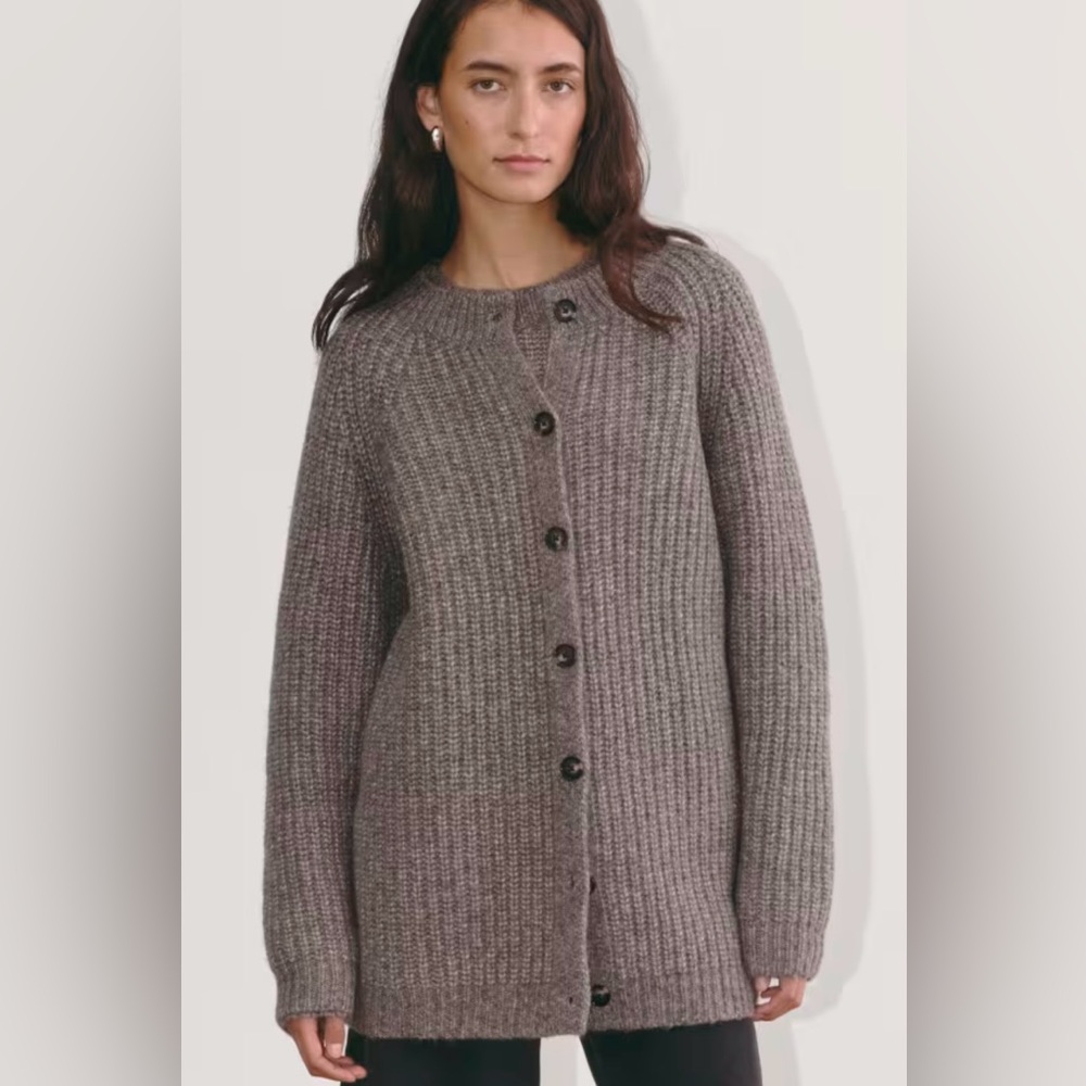 NWT Everlane Fisherman Cardigan in Cloud Size M